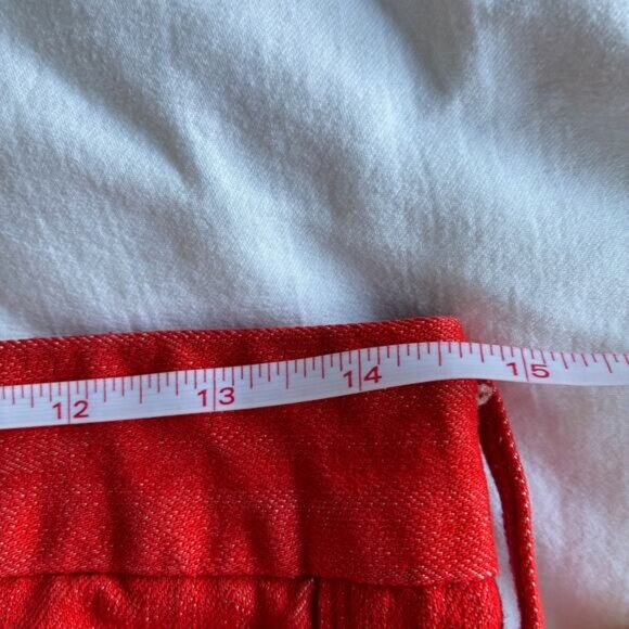 VTG Paper Denim and Cloth Jeans Jayne Wide Leg Mid Rise 27 Chili Red Designer - Picture 13 of 16
